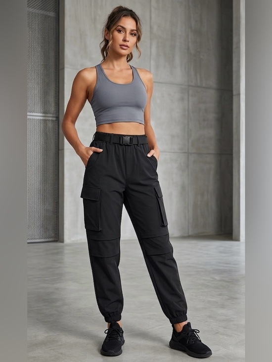 HALARA Pants - NWT HALARA Belted Multi Pocket Cargo Utility Water Repellent Jogger Pants XS